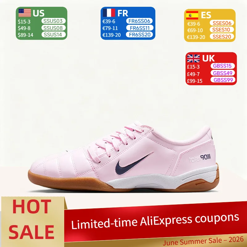 Nike Total 90 III: Color Rosa Flor de Cerezo de Moda, Estilo Femenino y Atrevido, Botines de Fútbol Duraderos de Caña Baja para Mujer, Rosa IB5666-602