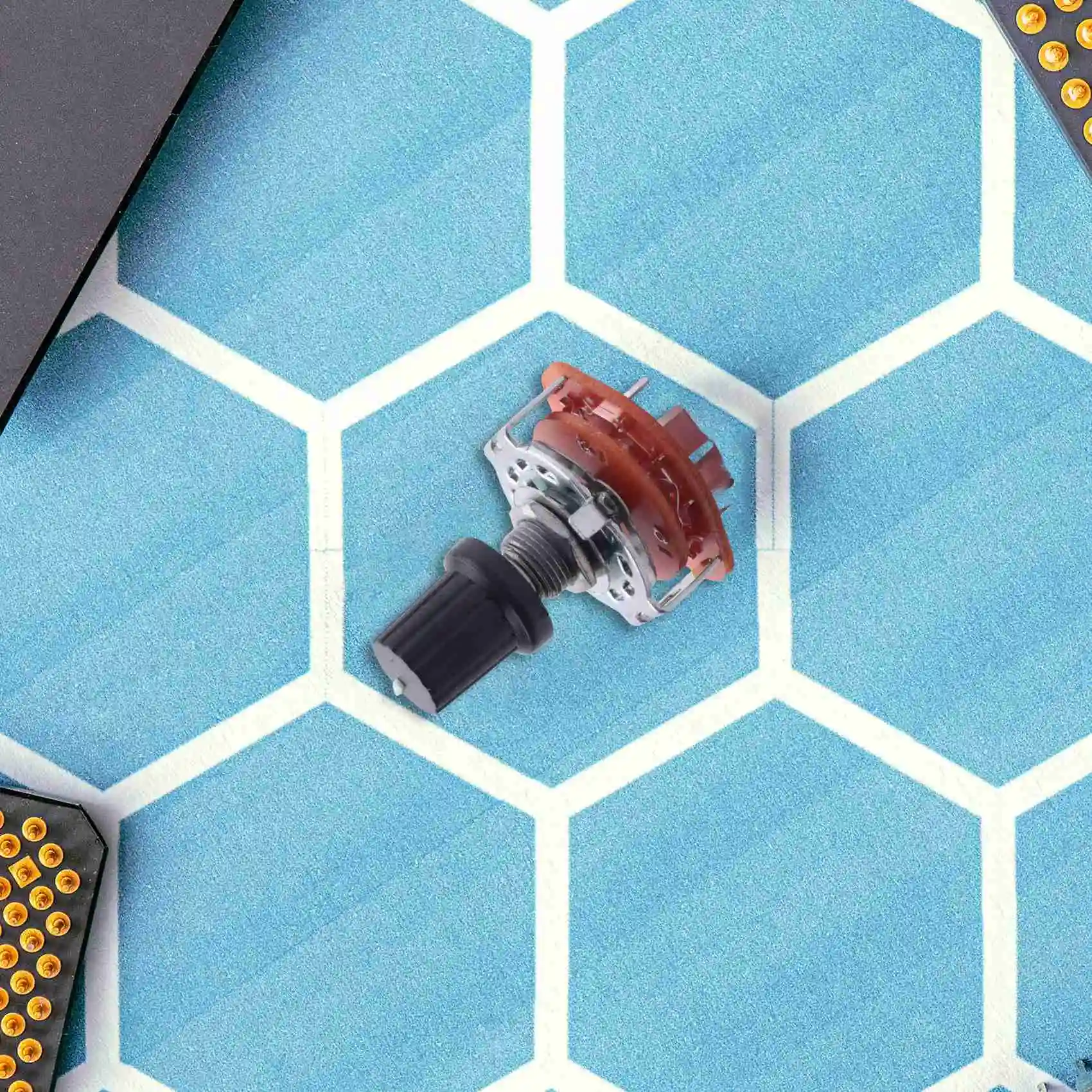 A03V آلة إلكترونية 4P3T 4Pole 3 موقف 2 سطح 16 دبوس مفتاح دوار