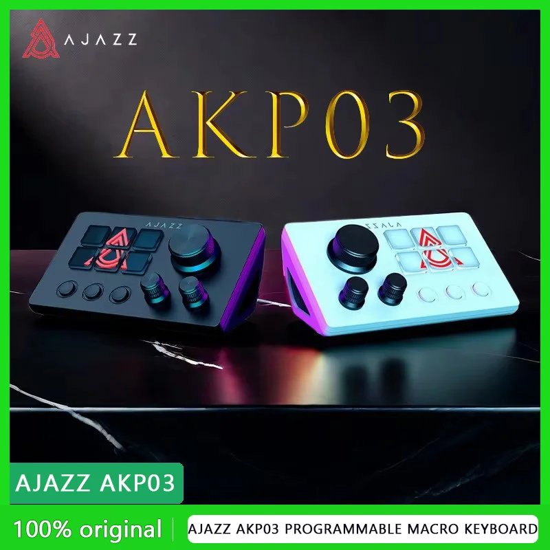 

Ajazz AKP03 Programmable Macro Keyboard 12 Keys Mechanical Game Keyboard Custom Button Mini Keyboard For Multiple Scenario