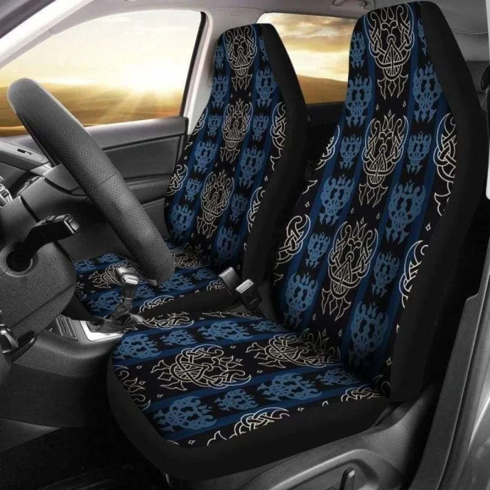 Viking Celtic Knot Car Seat Covers,Pack of 2 Universal Front Seat Protective Cover