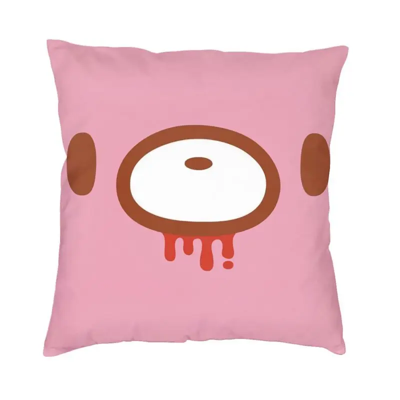 Custom Cartoon Gloomy Bear Square Throw Pillow Cover Decoration 3D Two Side Printing Cushion Cover for Living Room