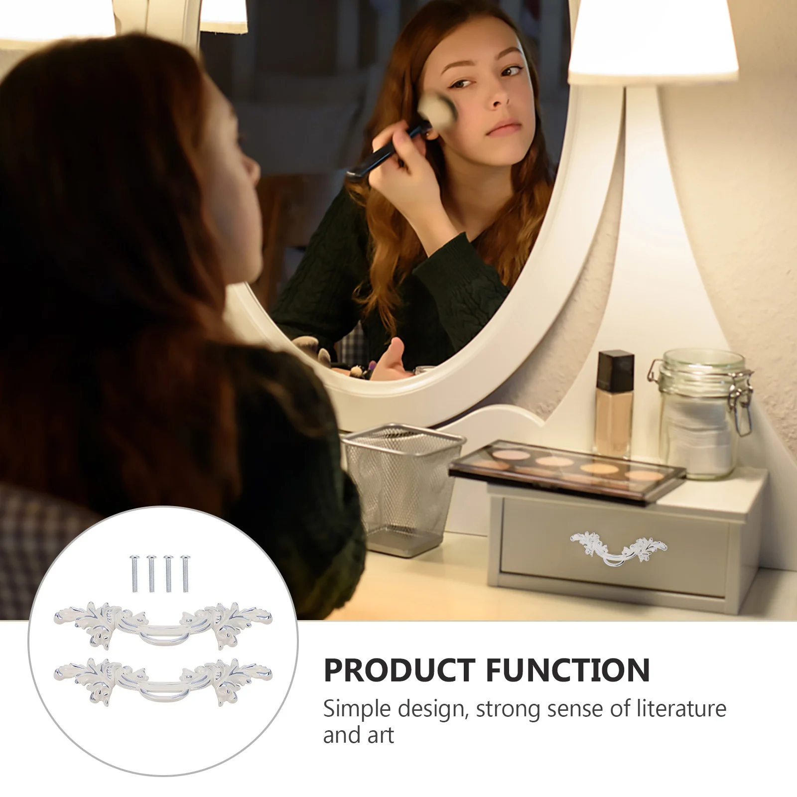 

2 pcs Cabinet Handles Zinc Alloy Retro Door Pull For Glass Doors Cabinets Windows Drawers Replacement Hardware