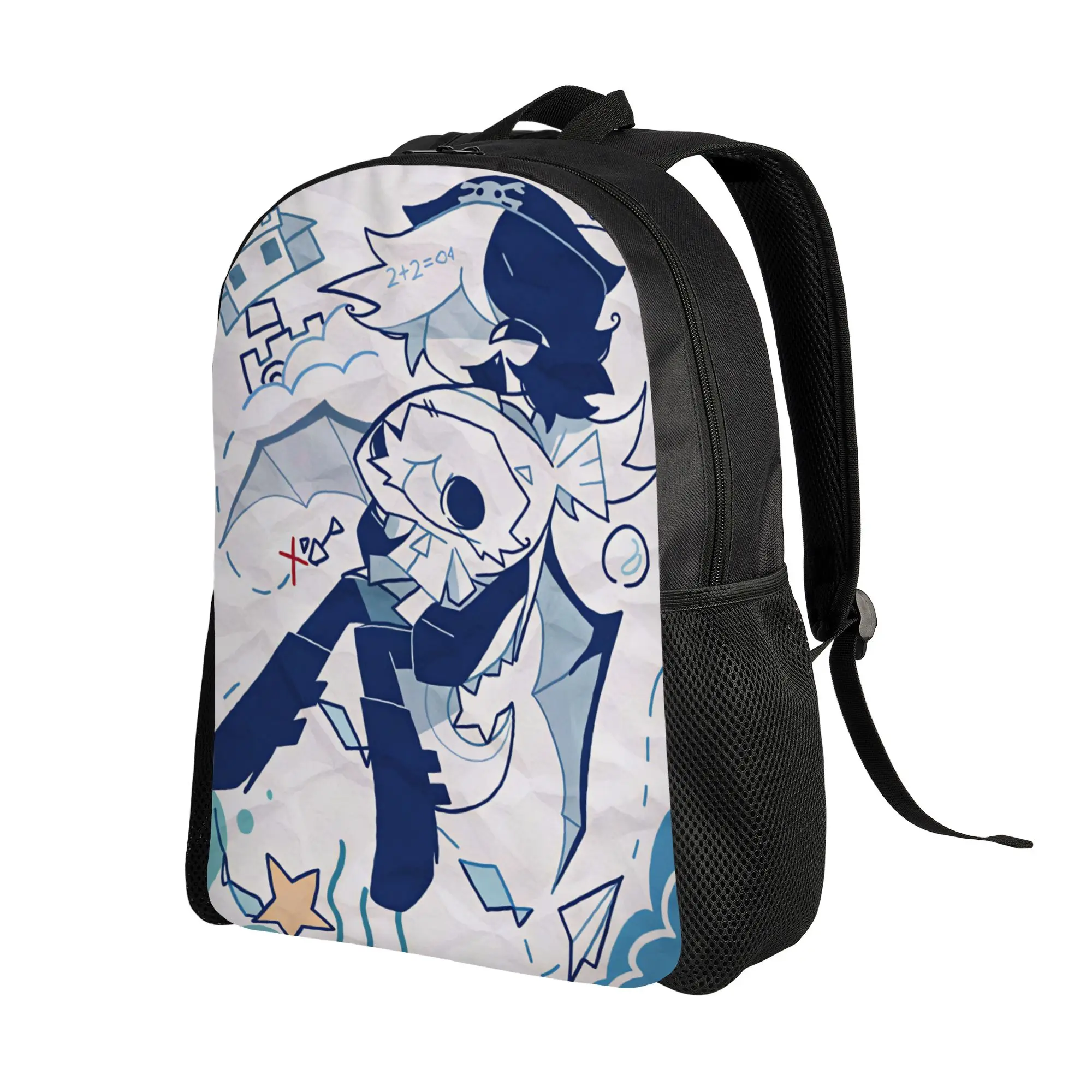 Fundamental Paper Education Backpack  Girl Polyester Outdoor Backpacks Large Elegant High School Bags Rucksack