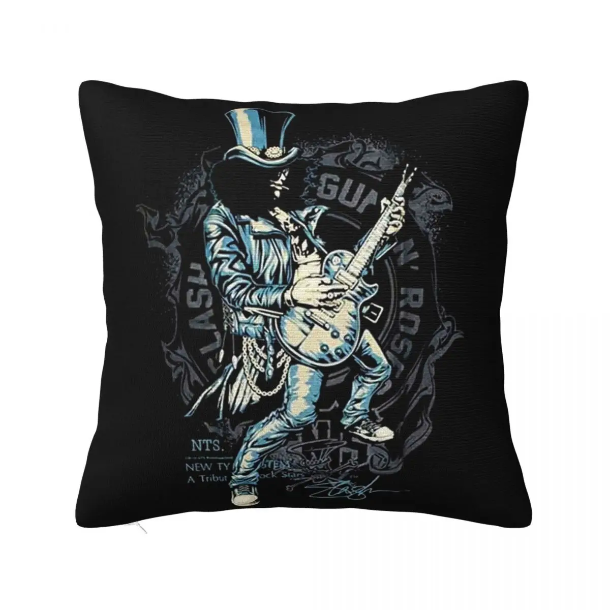 Funny S Men Slash Gunsnroses Guitarist Rap Top Quality Rap Spring Dj Splicing High Quanlity Casual Streetwear Pillow Case