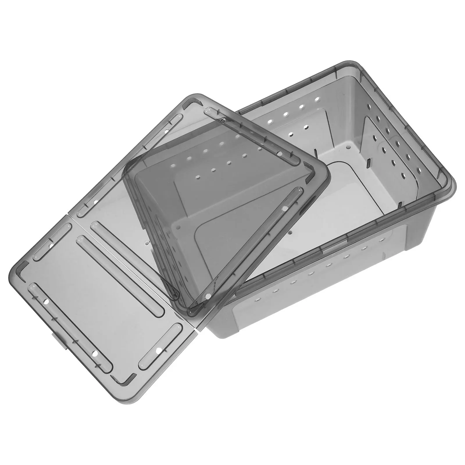 

Spider Box Plastic Breathable Reptile Feeding Bin Small Enclosure For Geckos Tarantulas Snails Mantis Habitat Container