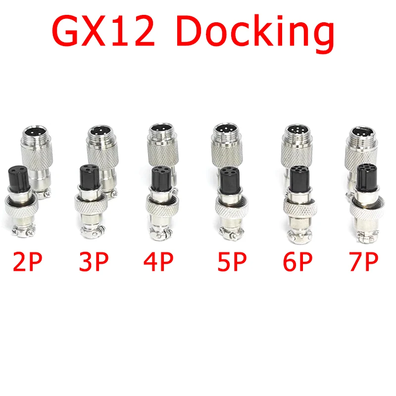 5/20/100 Sets GX16 12 20 Butt Wire Connector 2/3/4/5/6/7/8/9/10 Pin Male & Female Aviation Socket Plug Wire Docking Connectors