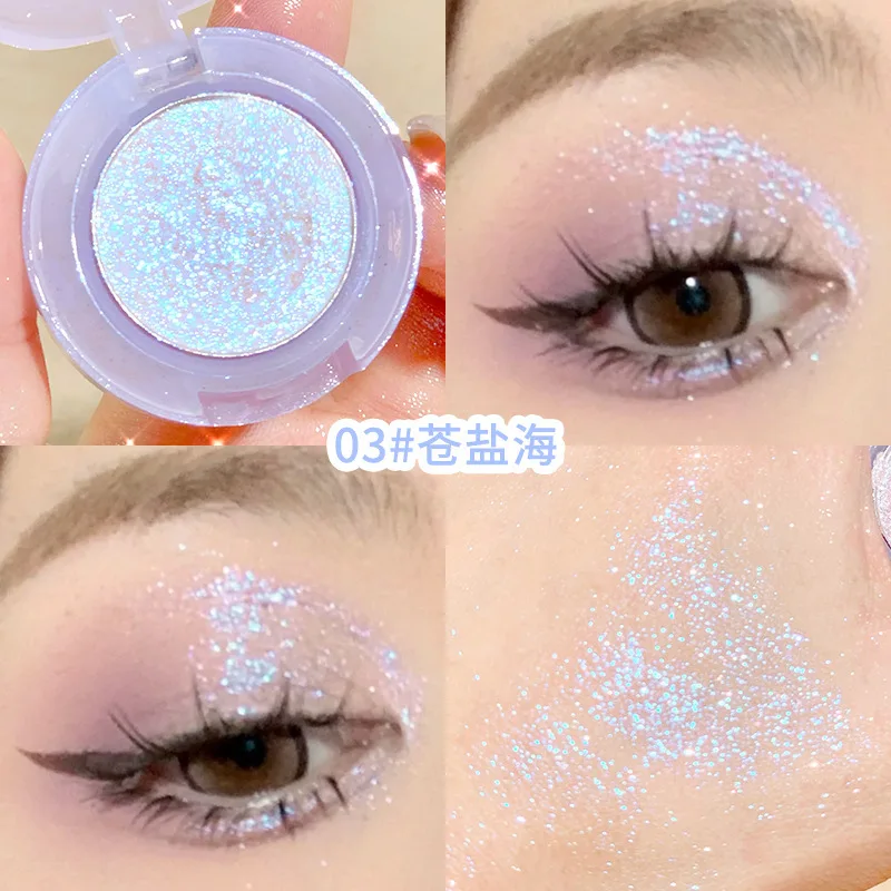 Shiny Eyes Potato Texture Glitter Highlighter Powder Eyeshadow Palette Pearlescent Diamond monocromatico Brighten Makeup Cosmetics