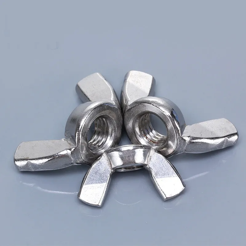 304 Stainless Steel Hand Tighten Wingnuts Wing Nuts Butterfly Nuts UNC 10#-24 1/4-20 5/16-18 3/8-16 1/2-13 U.S. Sandard