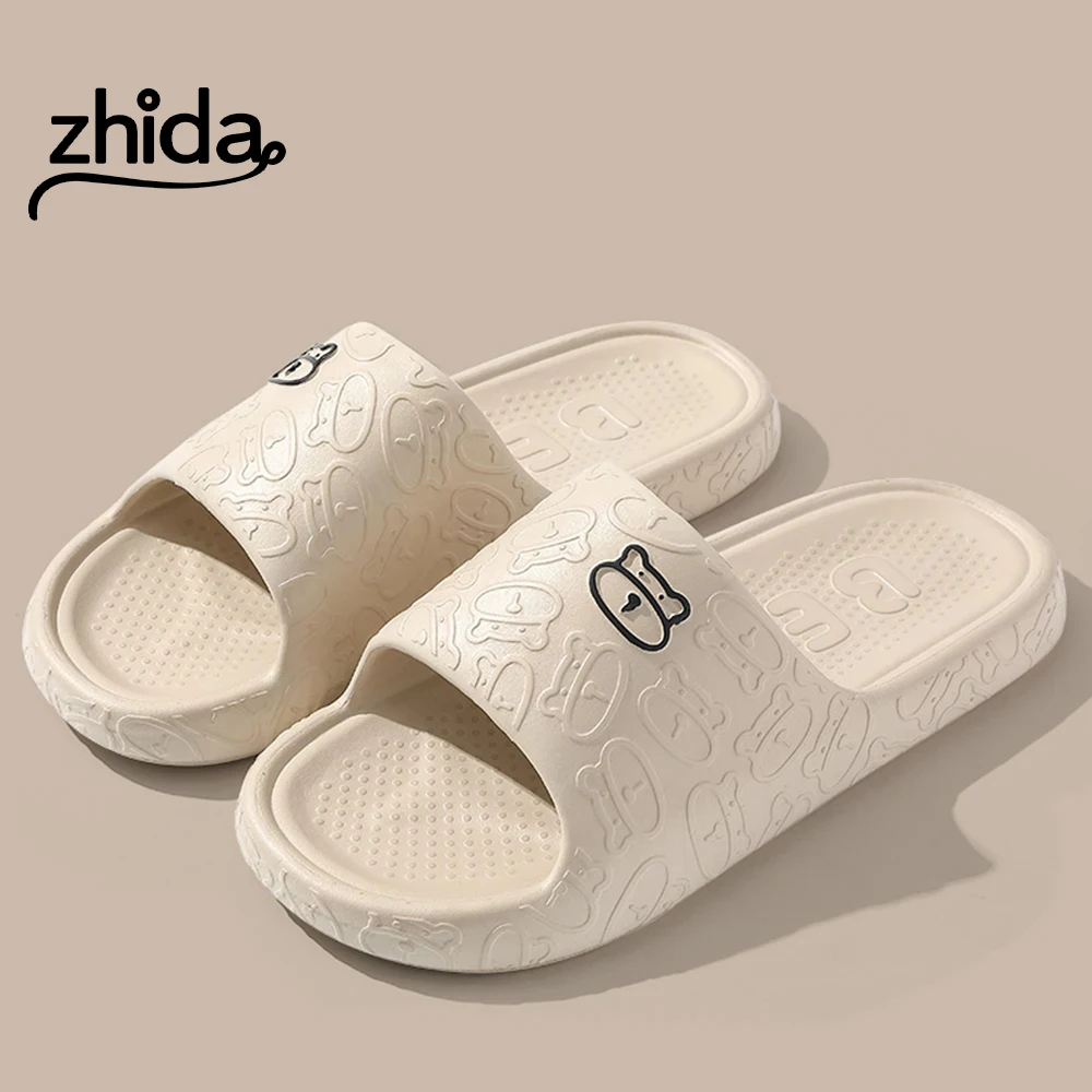 

ZHIDA EVA Summer Women Fashion Cute Outdoor Non-Slip Rubber Slippers Indoor Soft Sole Couple Graffiti Sandals