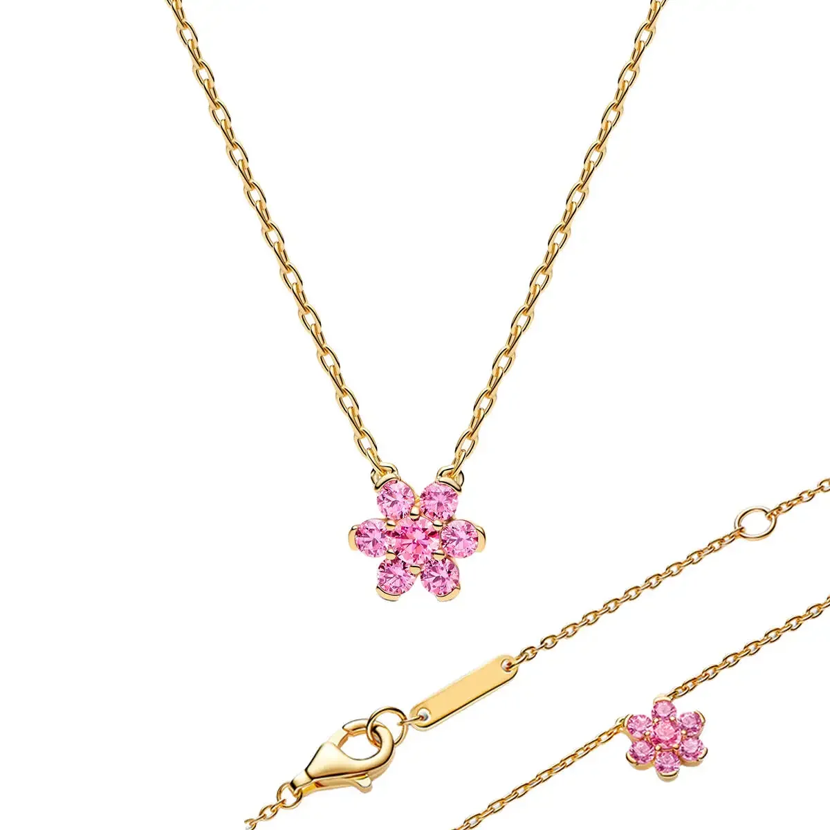 Original 925 Sterling Silver Charms Simple Heart Bow Flower Star Bee Earrings Pendant Necklaces Fit Women's Fine Jewelry Gifts view 5
