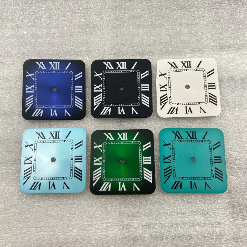 

27mm NH35 Dial S Square Calendar Free Dial Suitable for NH35 Movement Literal Ice Blue Dial Watch Modification Accessories NEW