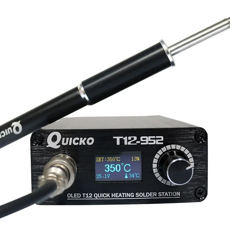 

T12-952 Soldering Station With M8 black metal handle and Various types of Soldering Iron Tips