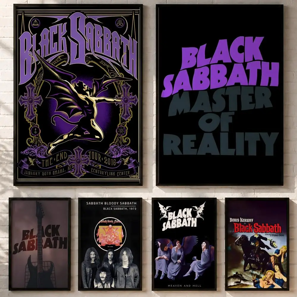 Rock Band Black Sabbath Poster HD poster wall art self-stick no-residue for home cafe office great gift