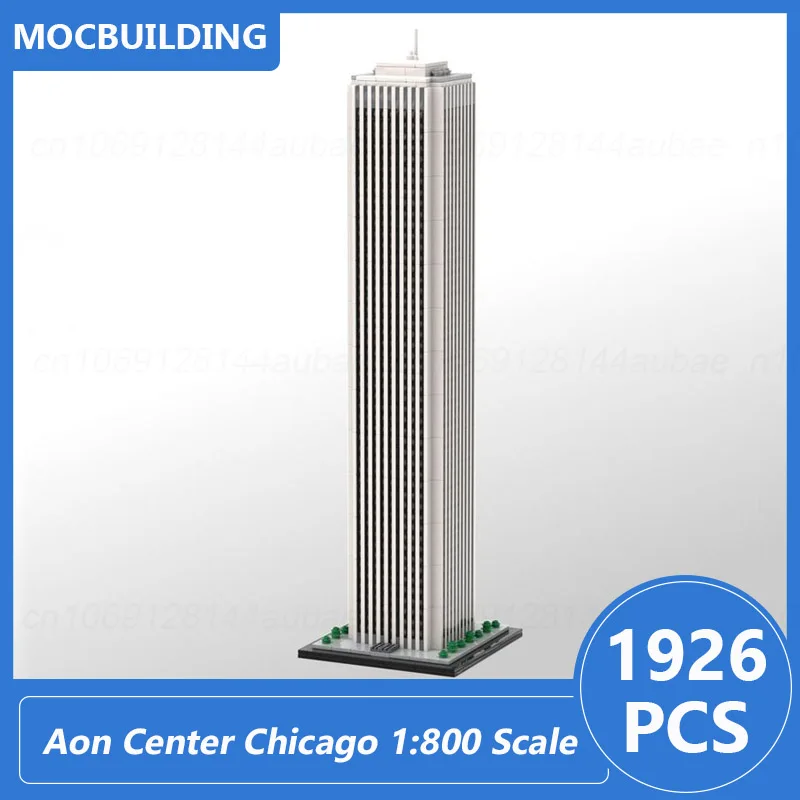 

Aon Center Chicago 1:800 Scale Amoco Building Architecture Model Moc Blocks DIY Assemble Bricks Educational Toys Gifts 1926PCS