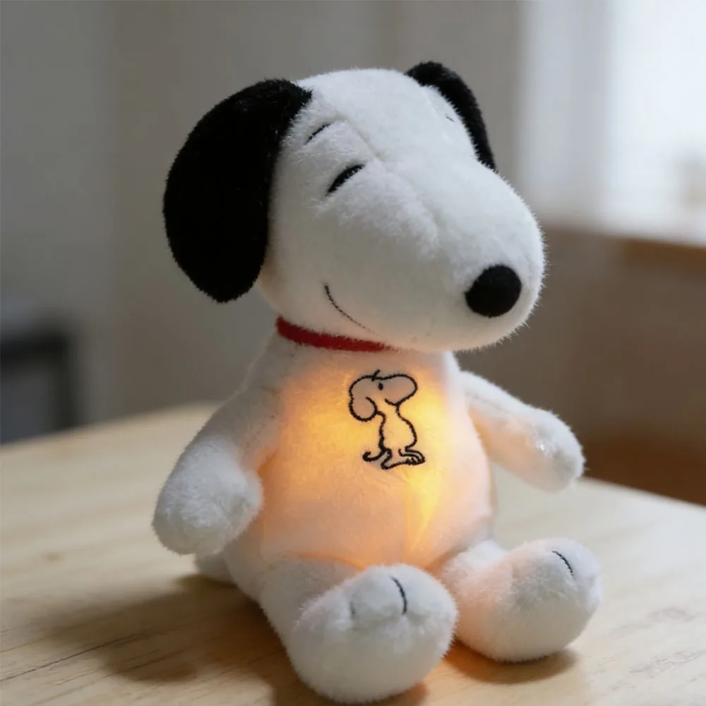 

Breathing Soothing Comfortable White Plush Doll Sleep Companion Music and Light Doll Sensory Plush Toy BirthdayChristmasGift30cm