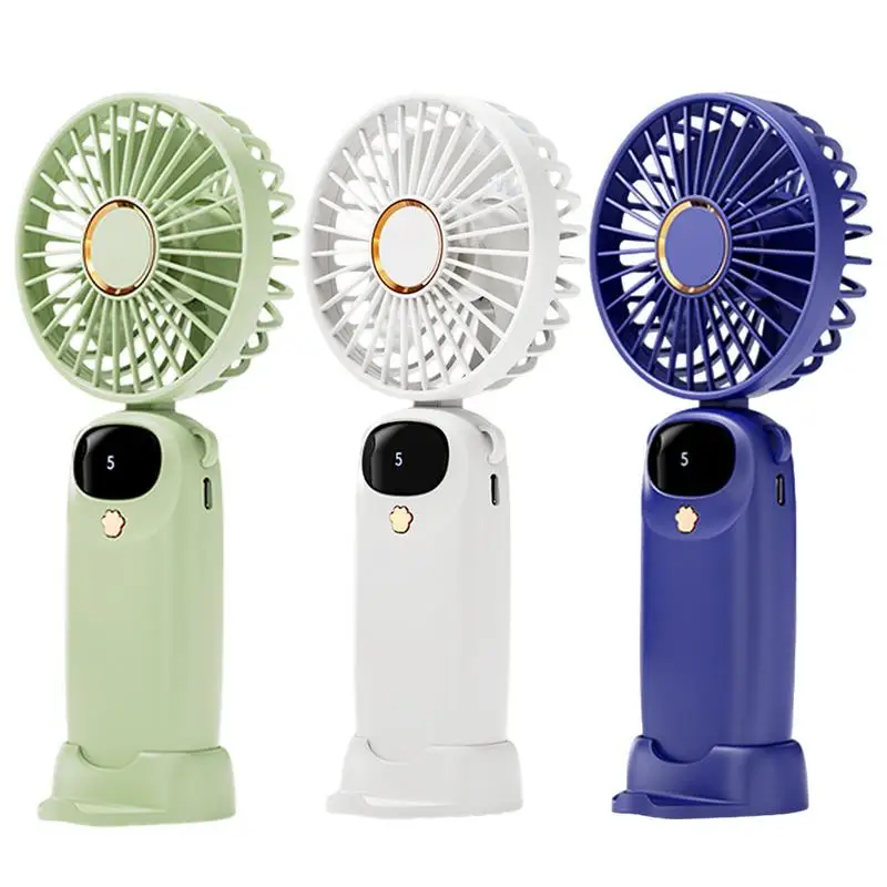 Portable Handheld Fan Silent Rechargeable Neck Fan Multipurpose Travel Neck Fan 5-Speed Table Fan For Home Libraries Work