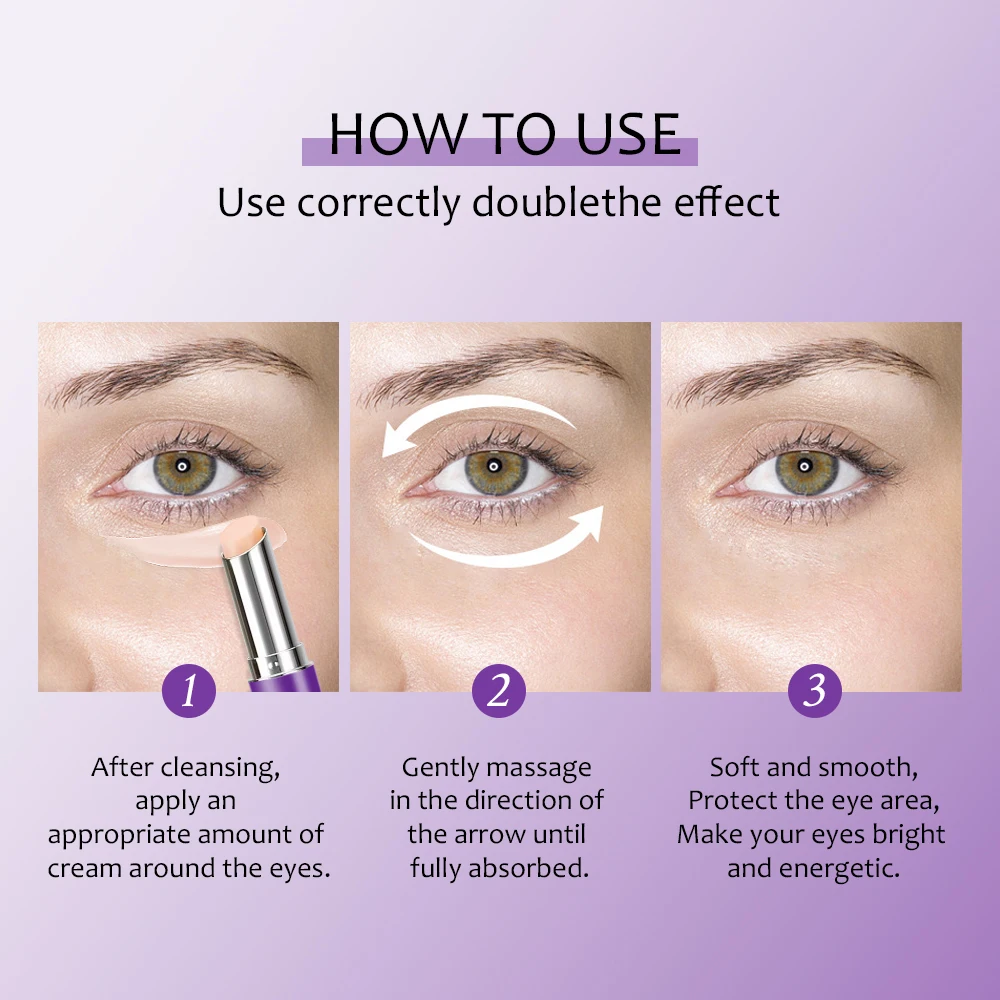 Retinol Eye Cream Stick Moisturizing Fade Fine Line Repair Fade Fine Eye Line Anti-wrinkle Anti Puffiness Brightening Eye Care