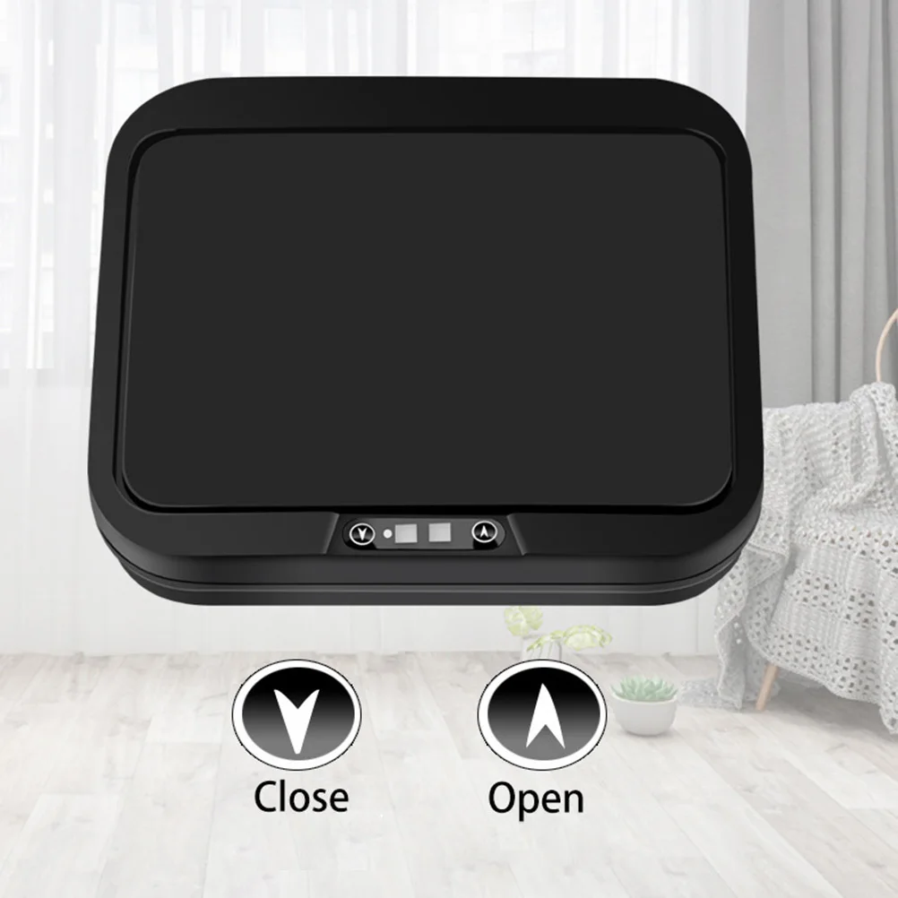 

Smart Trash Can Automatic Inductive Sensor Garbage Bin Black Premium Pp Waterproof Odor Sealing Silent Close For Kitchen