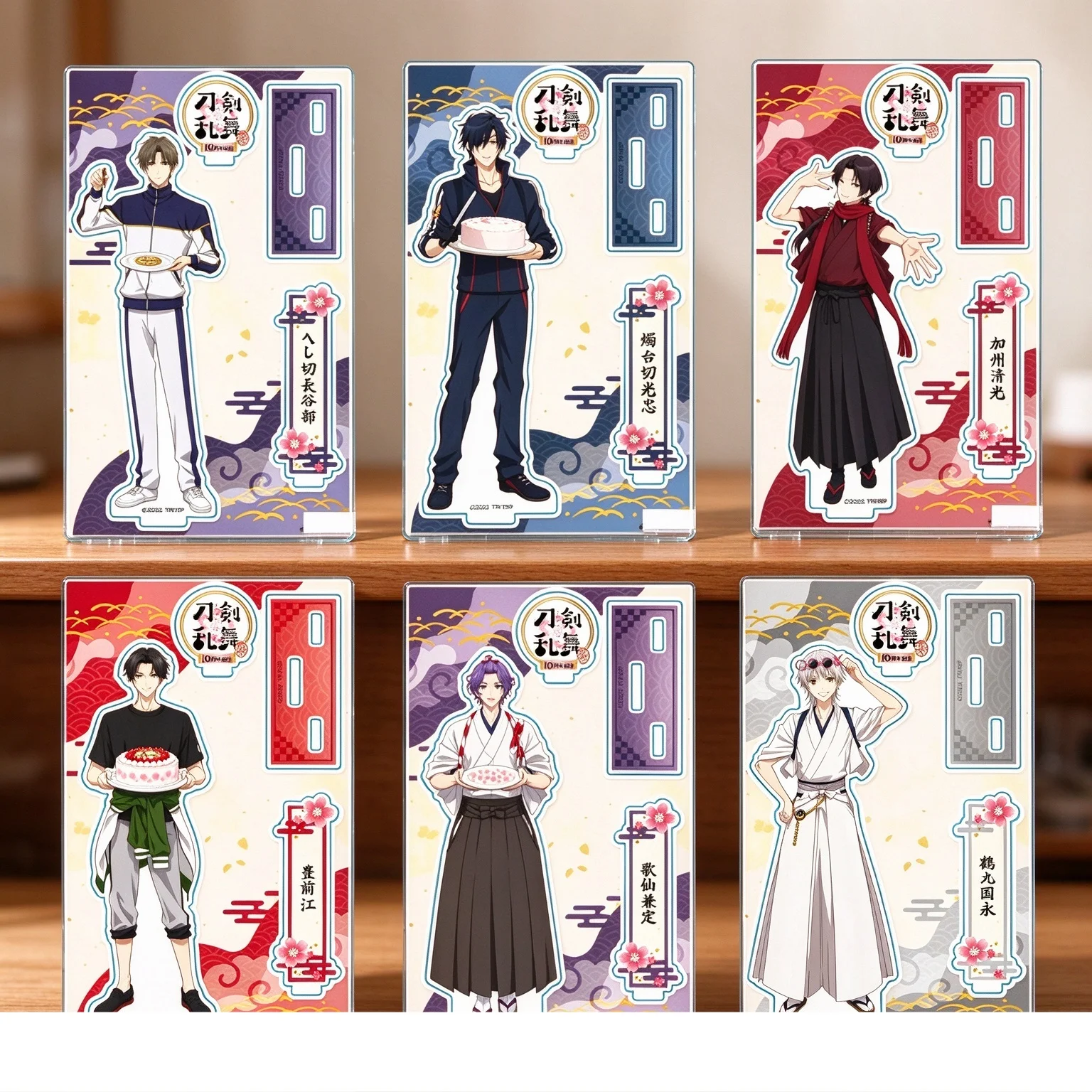 HOT 15cm Anime Touken Ranbu Hanamaru Bookshelf Decoration Lovely Products High Definition Images Acrylic Stand Model Keychain