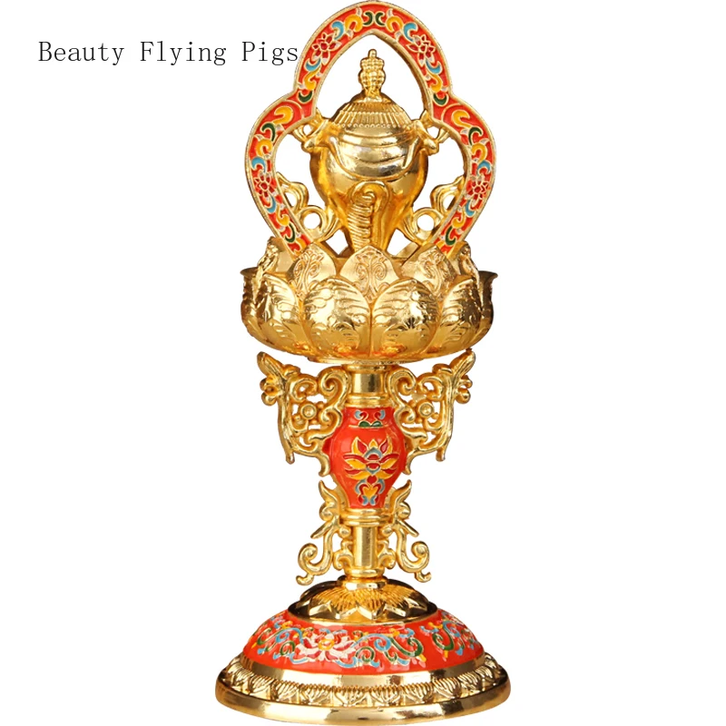 

8PCS Nepal Handmade Thickened Solid Zinc Alloy Cloisonne Auspicious Eight Treasures Buddha Statue Ornament feng shui Buddhism