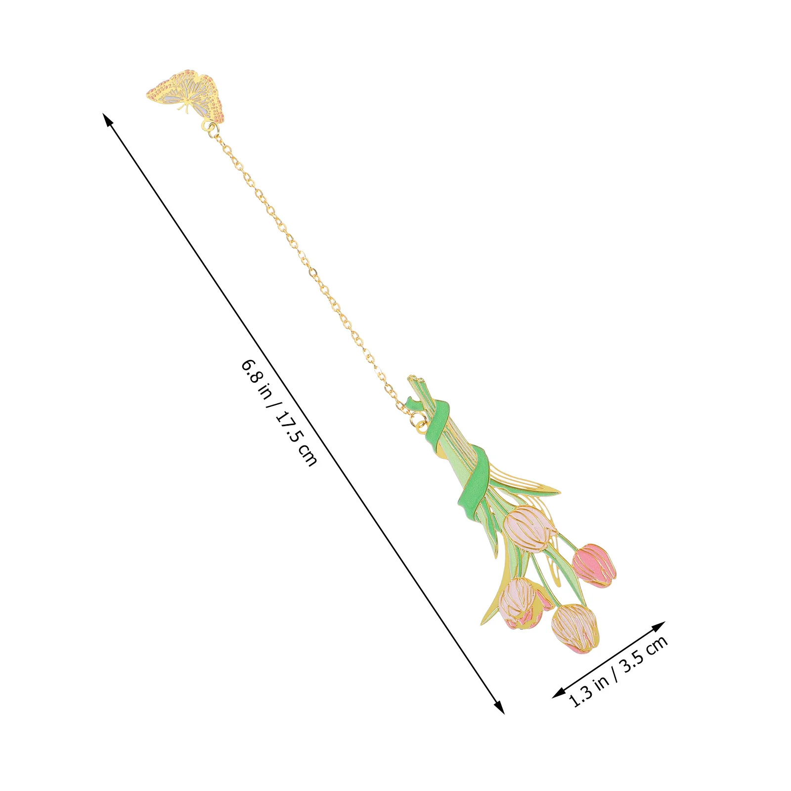 

Hollow Flower Bookmark Pendant Delicate Ornament Metal Cute Bookmarks for Women Decorative