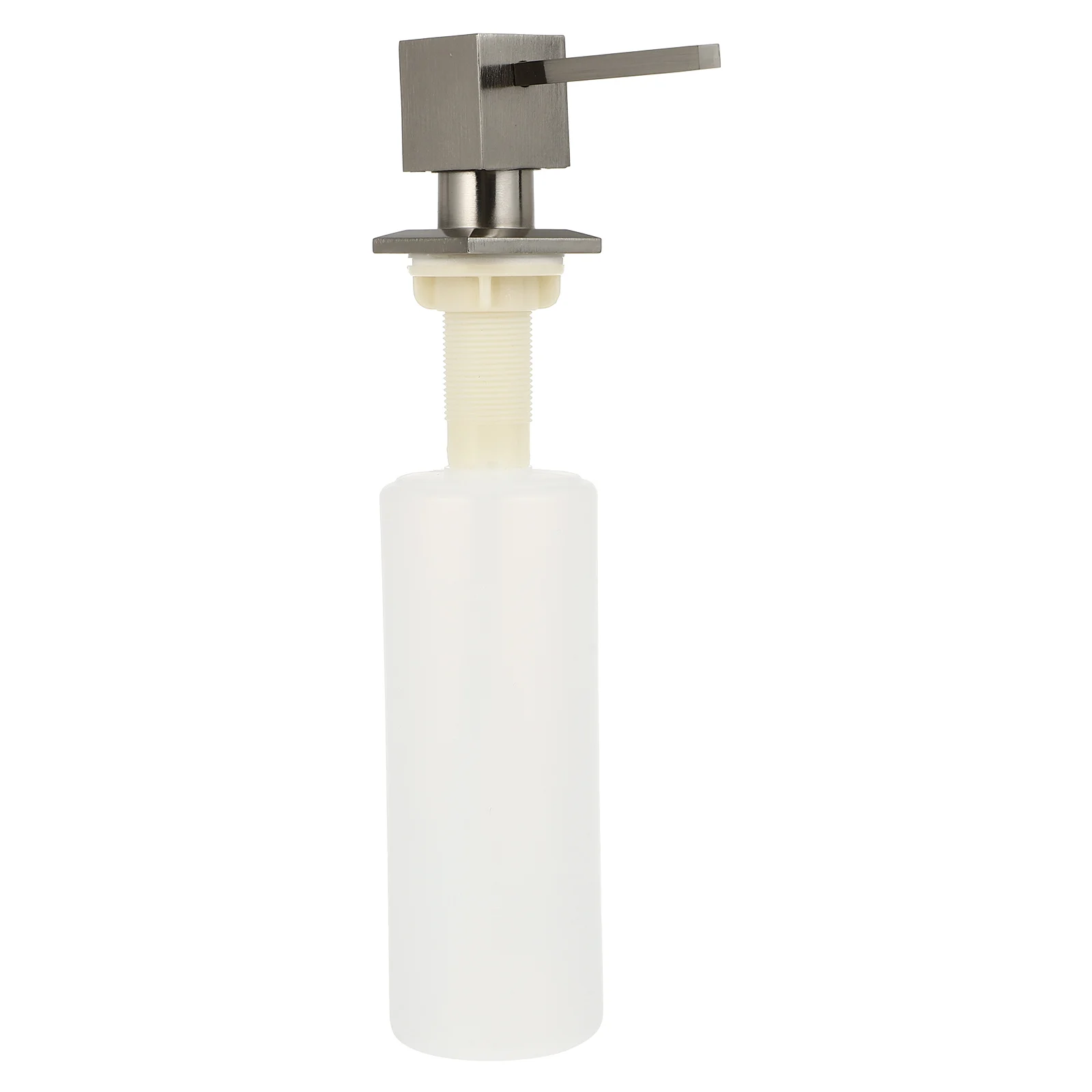 

Tall Reusable Soap Pump with Generous Capacity for Bathroom Kitchen Manual Dispenser Bottle Plastic Stainless Steel Foaming