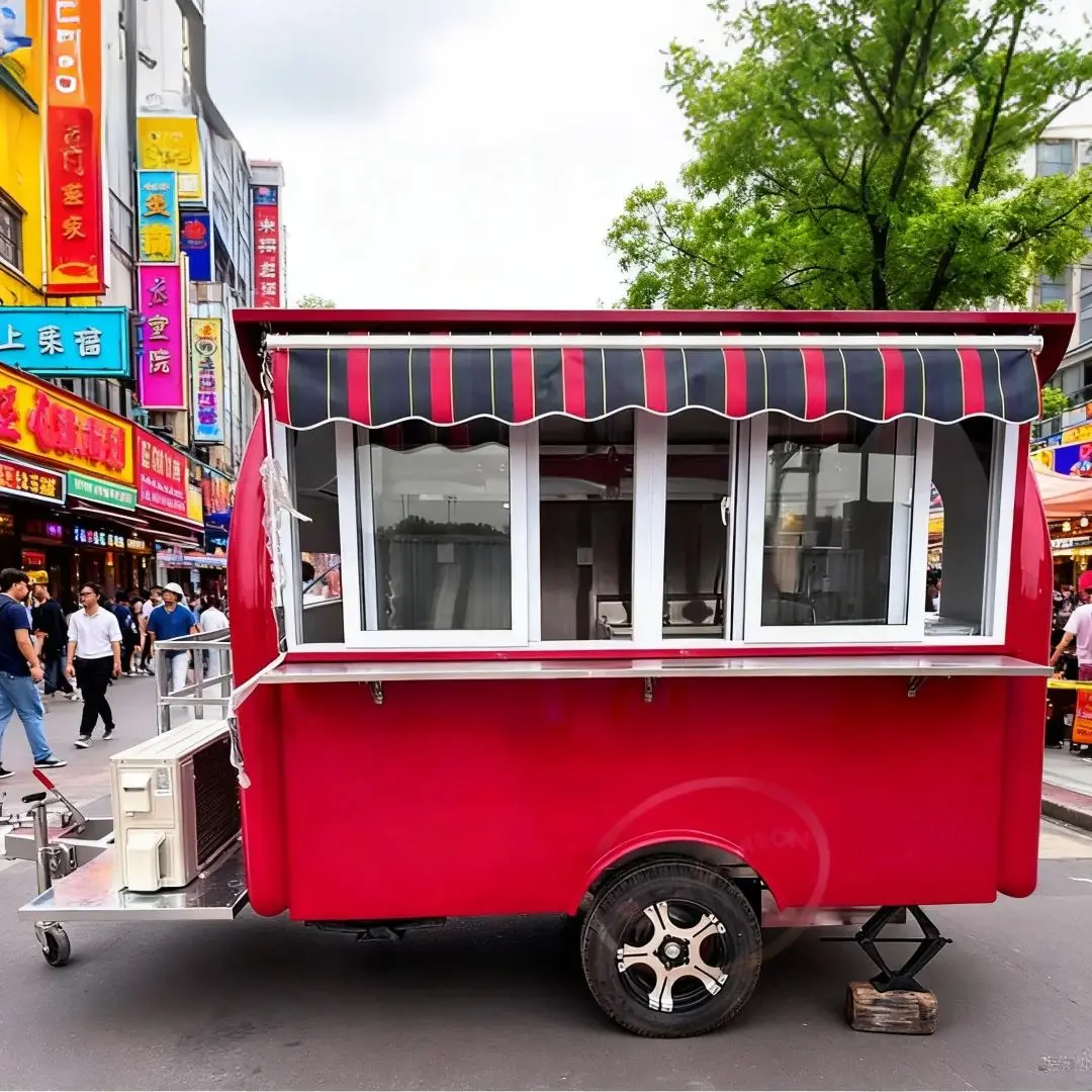 

Multifunctional Outdoor Food Trailer: Mobile Catering Cart for Street Vendor Entrepreneurship Customizable Snack Vending Cart