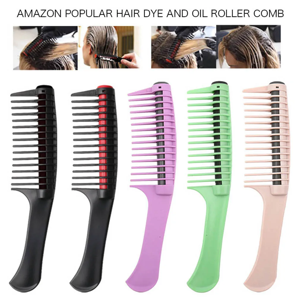 Barbertop Hairdressing Tools Hair Dye Comb Rolling Comb Oil Baking Care Comb Professional Barber Hair Styling Tools Brush