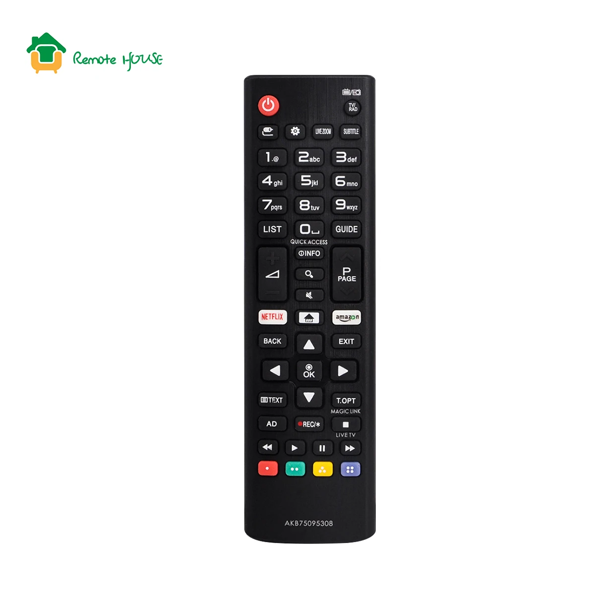 AKB75095308 – pilot do telewizora, kompatybilny z modelami Smart TV 43UJ630V i 55UJ639V. Zamienny pilot z przyciskiem obsługującym dotyk. — zdjęcie produktu 4