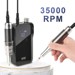 35000RPM Nail Drill Machine Manicure Electric Nail Sander Rechargeable Cordless Gel Polish Remover Pedicure Cutter Polisher Tool