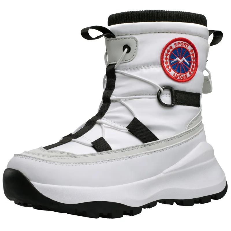 

Men's Winter Boots Waterproof Insulated Shell Warm Inner Comfortable Outdoor Snow Boots Fashion White