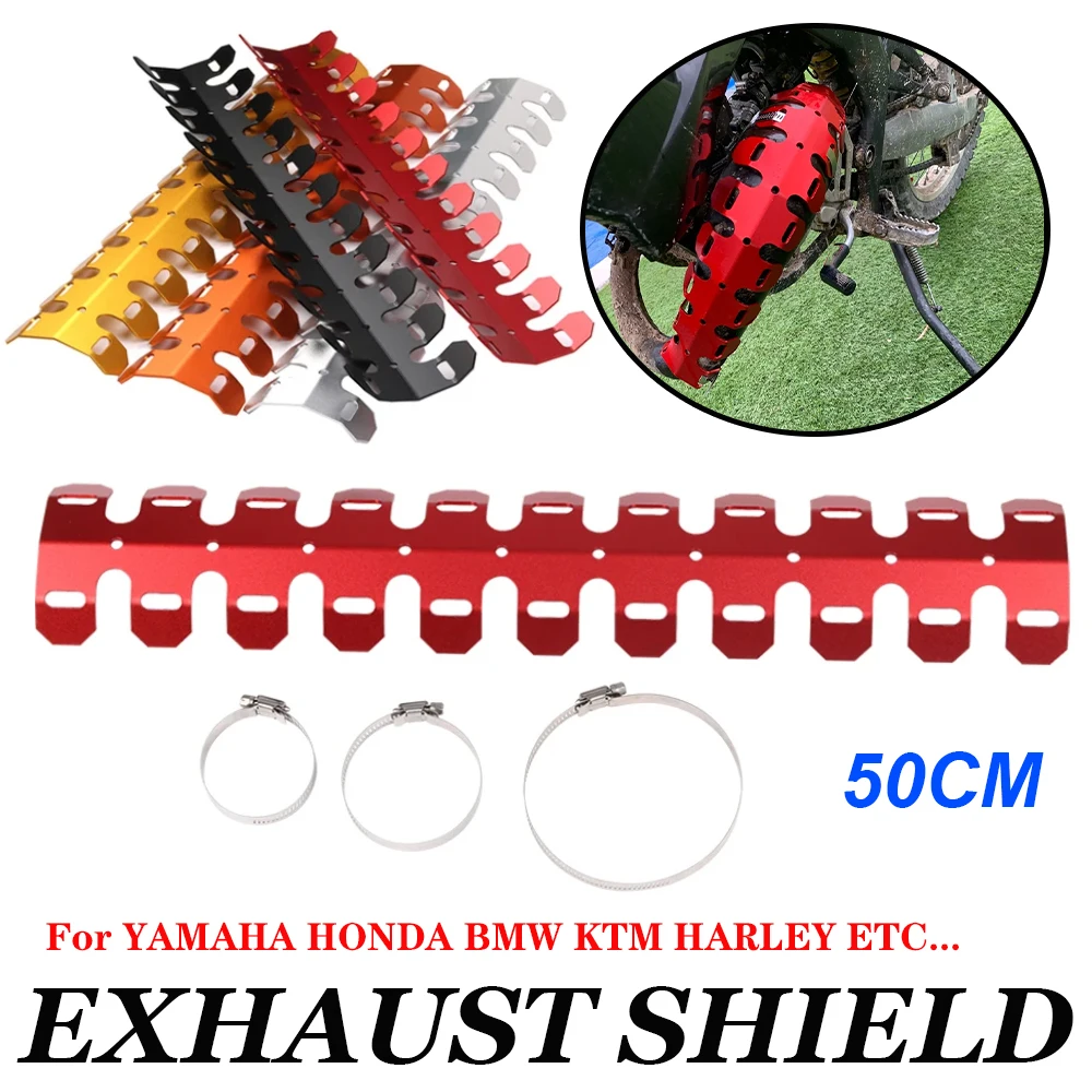 

Motorcycle Exhaust Shield Protector Cover Heat Protection Exhaust Pipe Crash Protector For Honda CRF YZF KXF RMZ EXC Supermoto