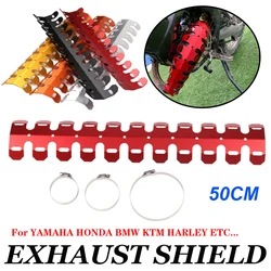Motorcycle Exhaust Shield Protector Cover Heat Protection Exhaust Pipe Crash Protector For Honda CRF YZF KXF RMZ EXC Supermoto
