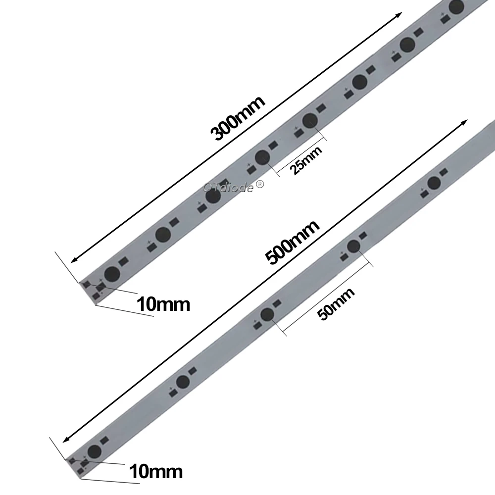 PCB 10 واط 30 واط LED 36 واط الألومنيوم قاعدة لوحة 500 مللي متر * 10 مللي متر 300*10 مللي متر 12 واط 50 واط مستطيل مصباح pcb ل عالية الطاقة LED أضواء accessory بها بنفسك الإكسسوارات