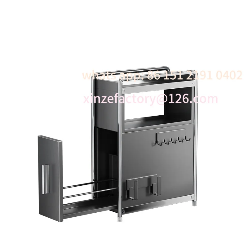 

Customizable Kitchen Multifunctional Narrow Side Pull Out Multi Shelf Spice Condiment Organiser Countertop Tidy Shelves Kitchen