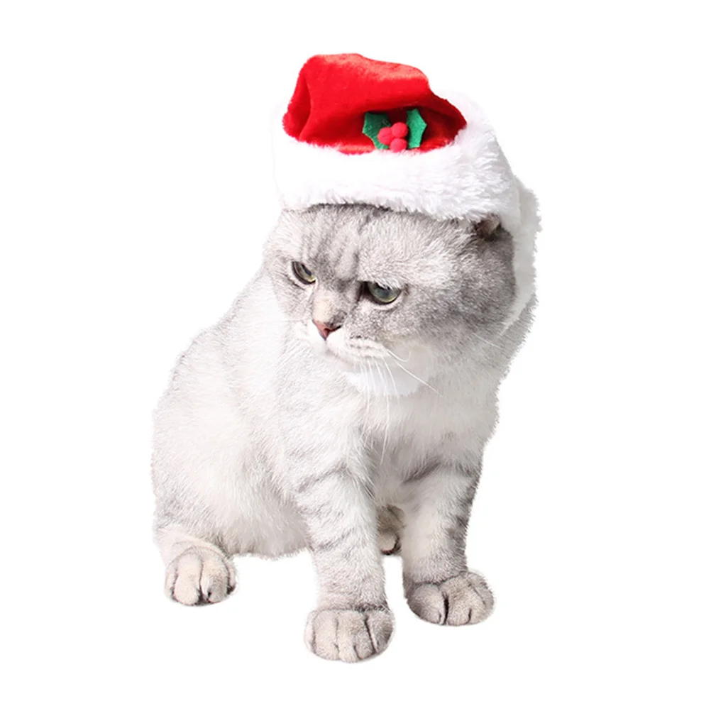 

Christmas Santa Beard Pet Cosplay Hat Soft Comfortable Bell Flower Dog Cat Puppy Hat Photo Prop Pet Cosplay Prop