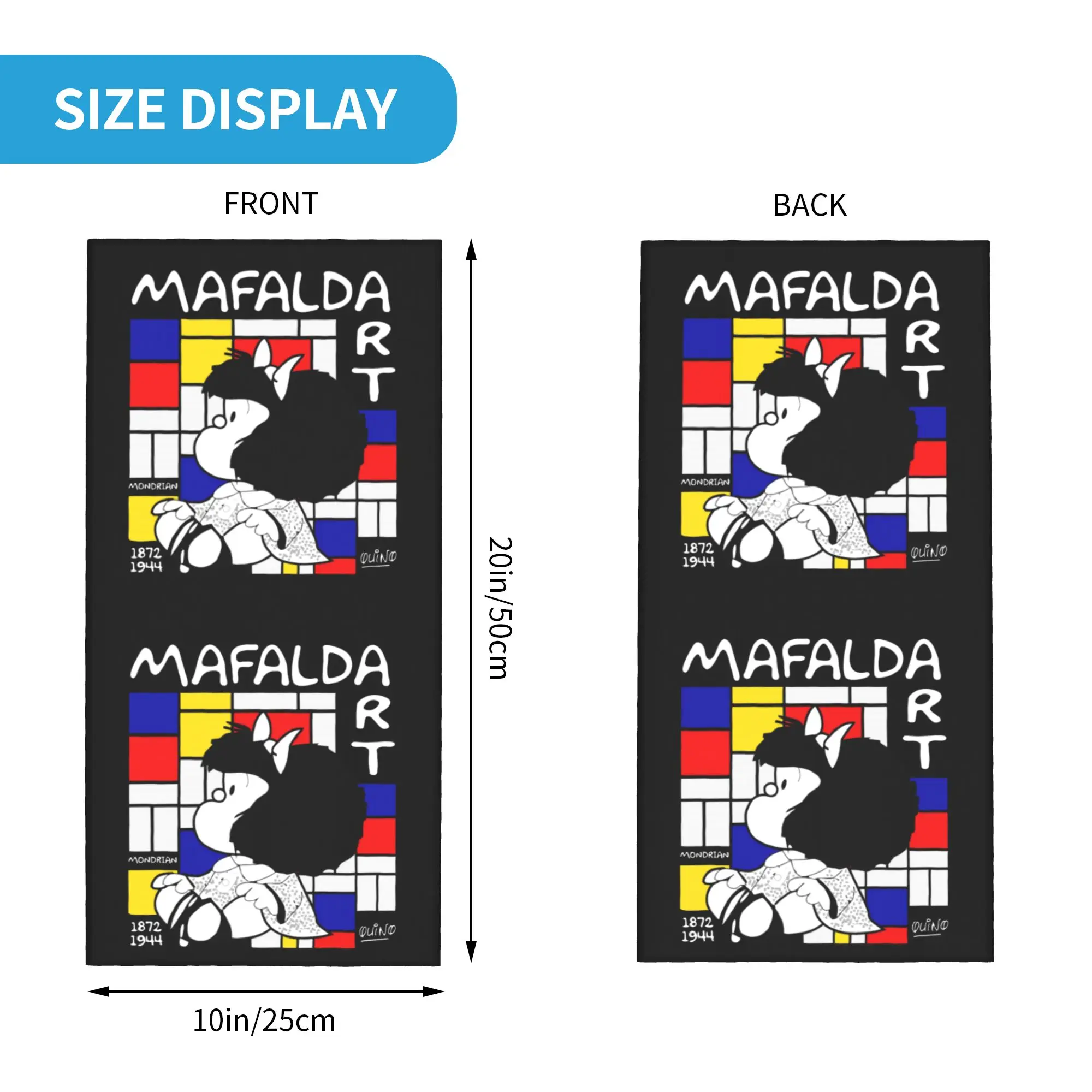 مخصص مافالدا استمتع بفن موندريان باندانا الرقبة الجراب يندبروف الوجه وشاح غطاء النساء الرجال أغطية الرأس أنبوب بالاكلافا #2