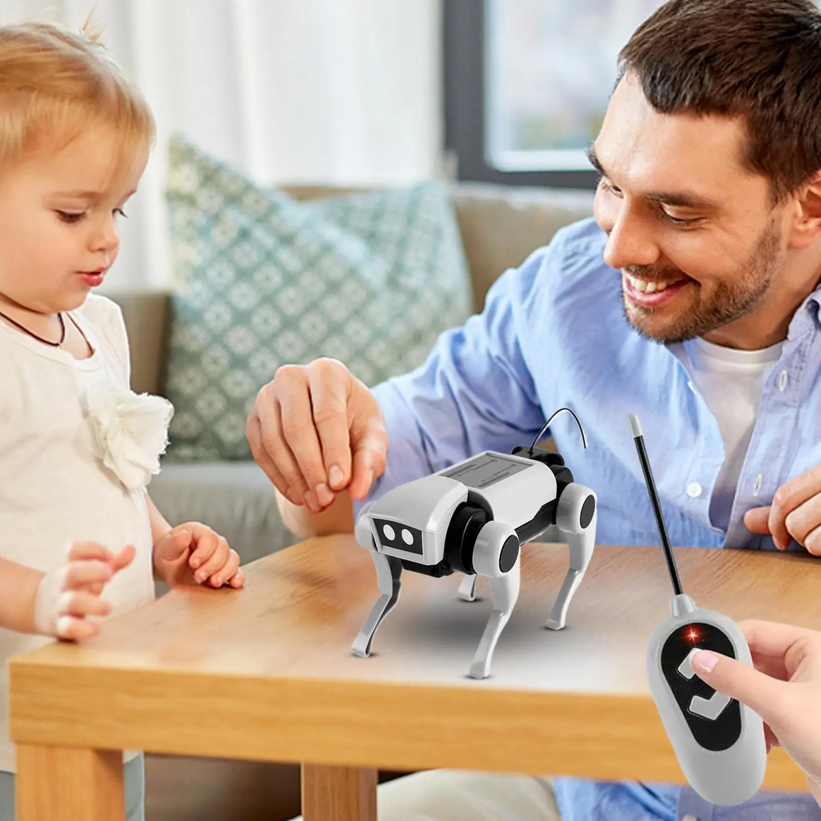 Juguete de perro Robot interactivo con Control remoto, mascota robótica inteligente con Sensor táctil para niños y niñas, juguete de perro Robot RC para niños