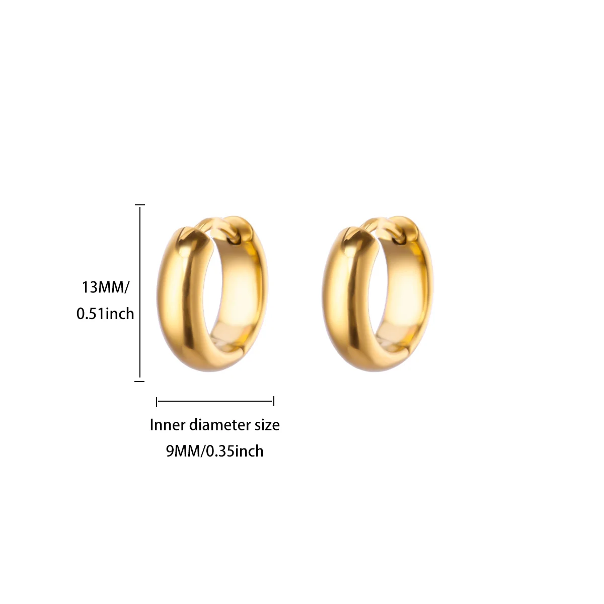 Klassieke hoepeloorbellen voor dames meisjes goudkleurige dikke roestvrijstalen oorbellen 2026 trend nieuw in minimalistische oorsieraden Aretes