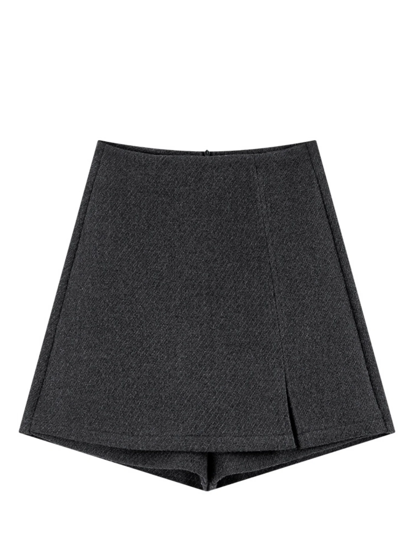 

Женские утепленные шерстяные шорты-юбка больших размеров, новинка весеннего сезона, облегающие, в стиле ретро, с широкими штанинами, элегантные повседневные брюки А-силуэта