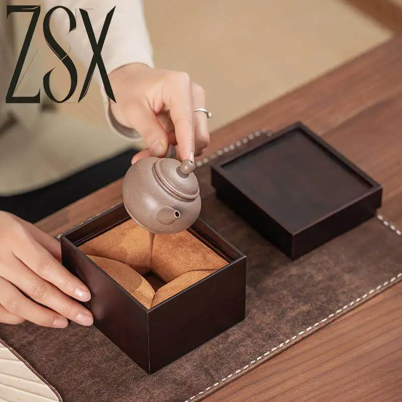 Tea Ark New Zealand Radiant Pine Log Gift Box High-end Master Cup Zisha Cup Storage Box Gift Box