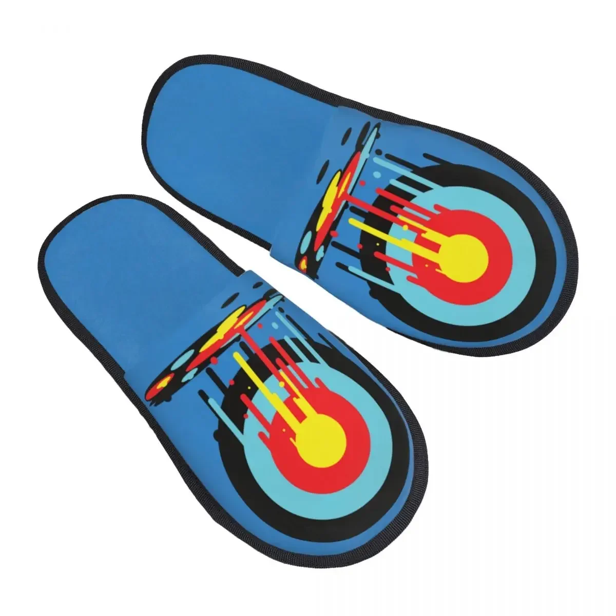 Custom Weeping Target Memory Foam Slippers Women Cozy Warm Archery Darts Shoot House Slippers