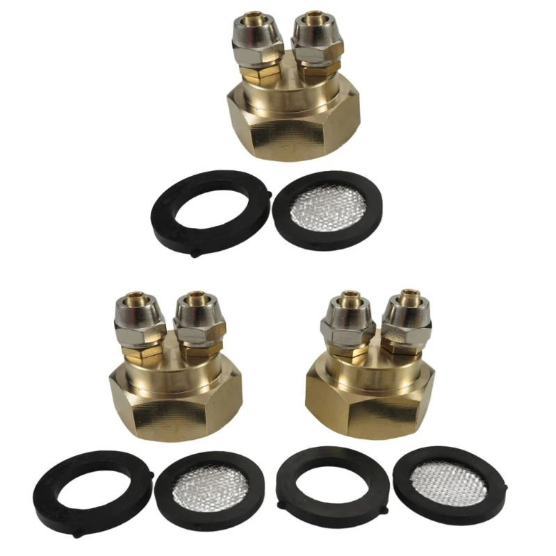 Drip Irrigation Hose Connector 3/4inch to Double 1/4inch Hose Adapter Automated Watering Adapter Fitting Enduring