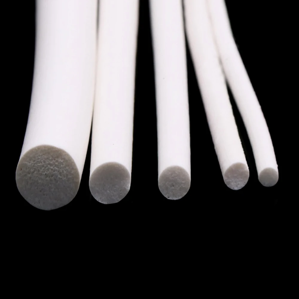 Siliconen Rubber Spons Strip Dia 1/1.5/2/2.5/3-30Mm Wit Ronde Geschuimd Cord O Ring Schuim Seal Pakkingen Hittebestendig