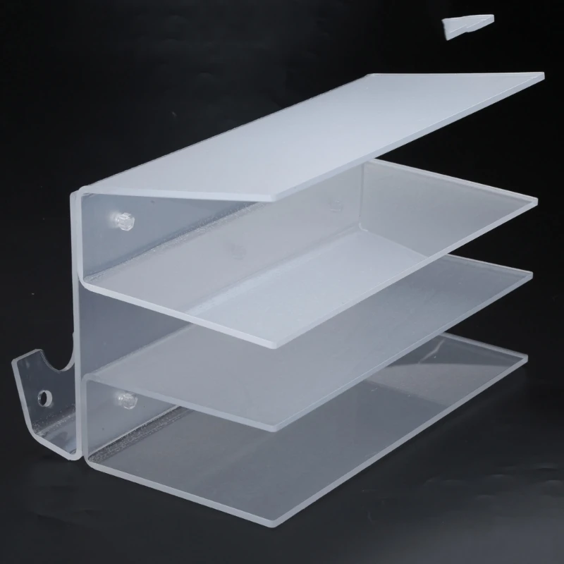 Stylish Acrylic Keyboard Mouse Storage Rack Organize 3-Tier Keyboards Display Stands Plate Frame Dropship