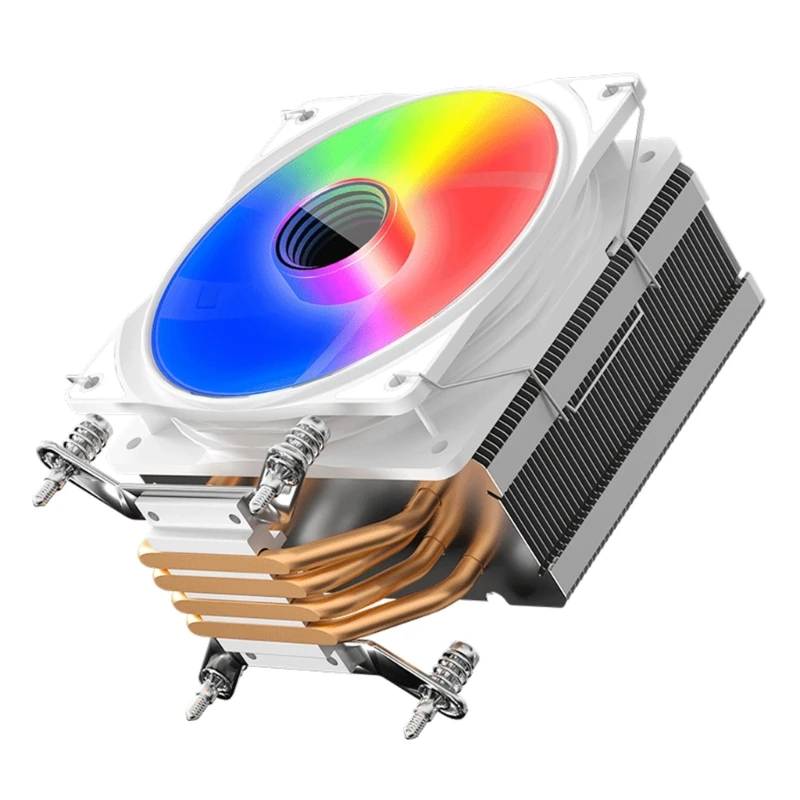 พัดลมระบายความร้อน CPU 4 Heatpipes PC หม้อน้ำพัดลมระบายความร้อน PWM พร้อม LED Y9RF