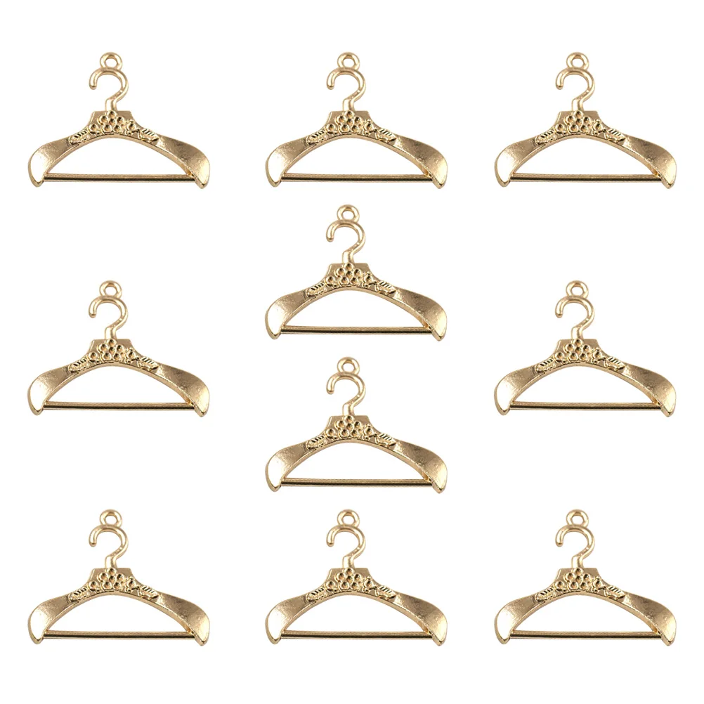 

10 Pcs Clothes Hanger Pendant DIY Charms Jewelry Making Charm Pendant Pendants Necklace Bracelet Earrings Accessories