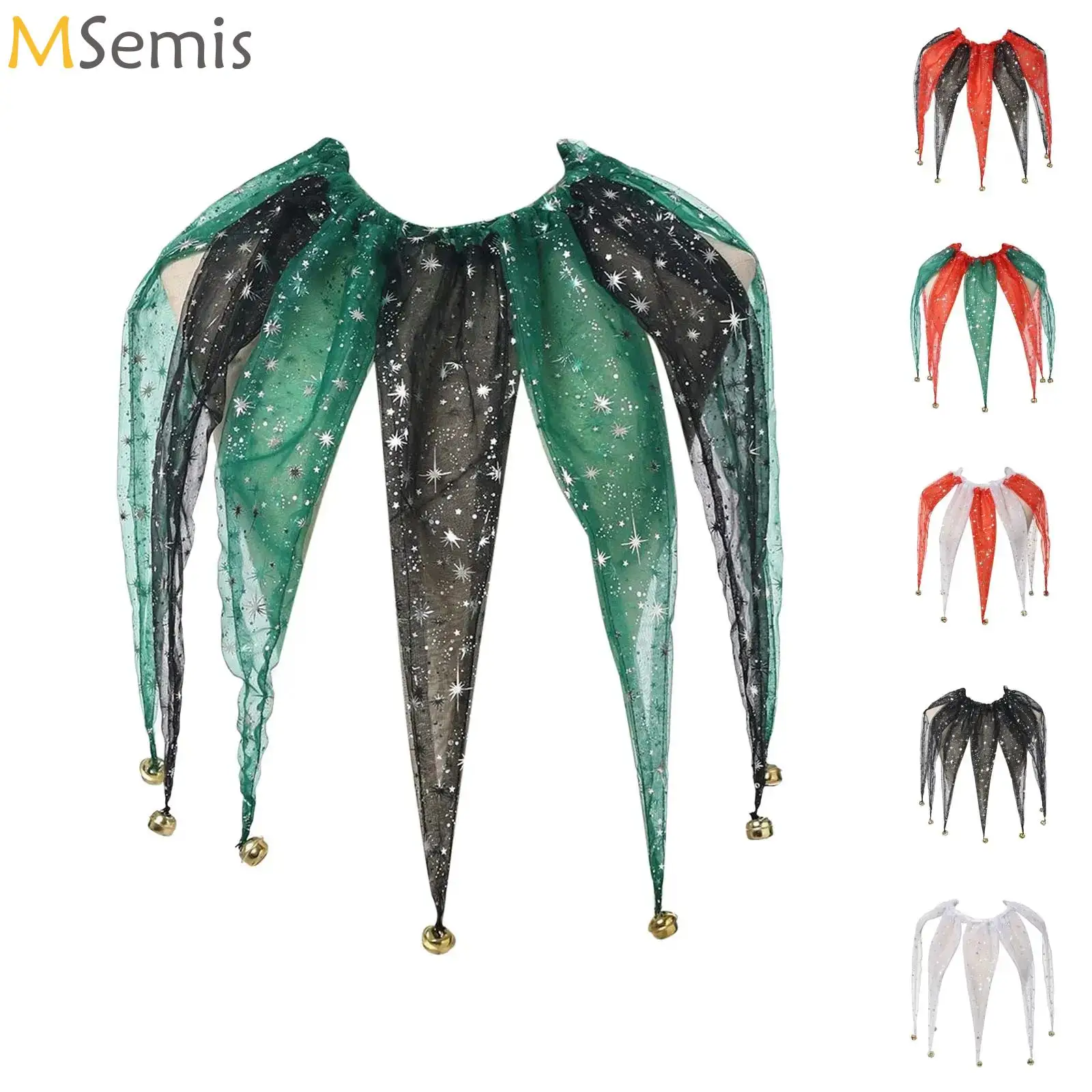 

Original Christmas Colorful Clown Collar Halloween Performance Characteristic Collar Fairy Tale Circus Big Hairball Fake Collars