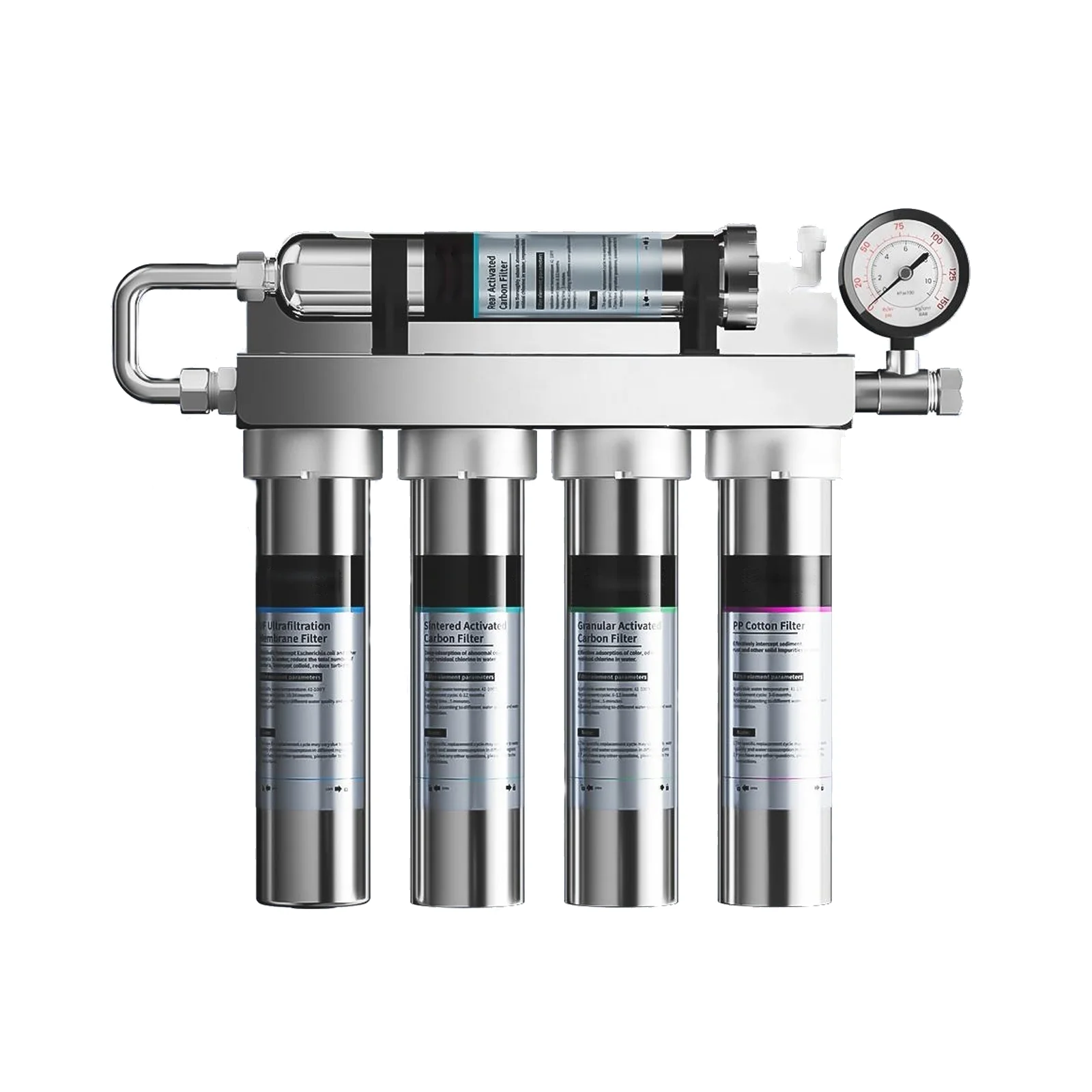 Home Use Countertop Water Purifier Commercial Multi Filtration Water Purifier Filter Life Display Highly Efficient Manual