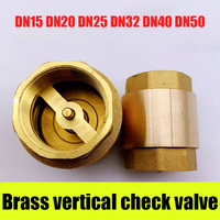 NPT Brass Check Valve Female Thread In-Line Spring for Water Control 1/2\